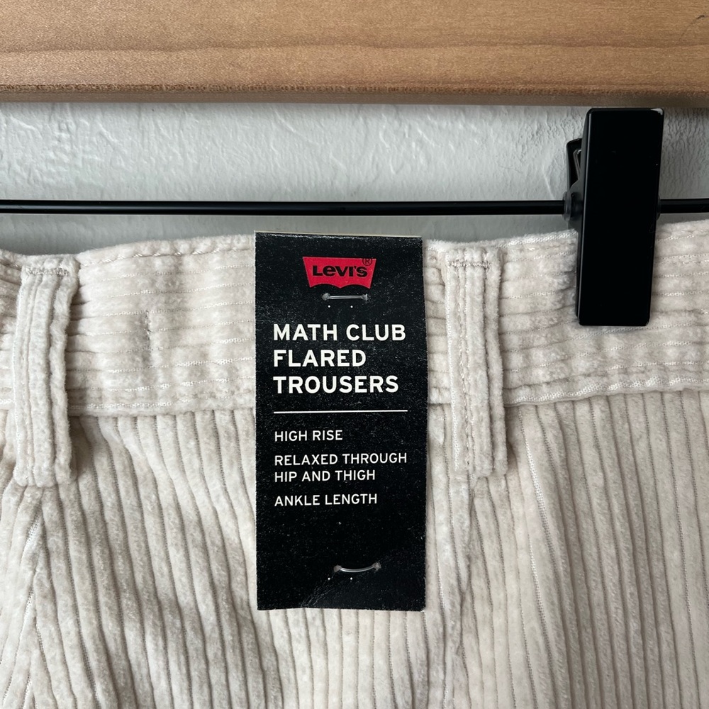 NWT Levi’s math club flared corduroy trousers pants 28 - Picture 10 of 12